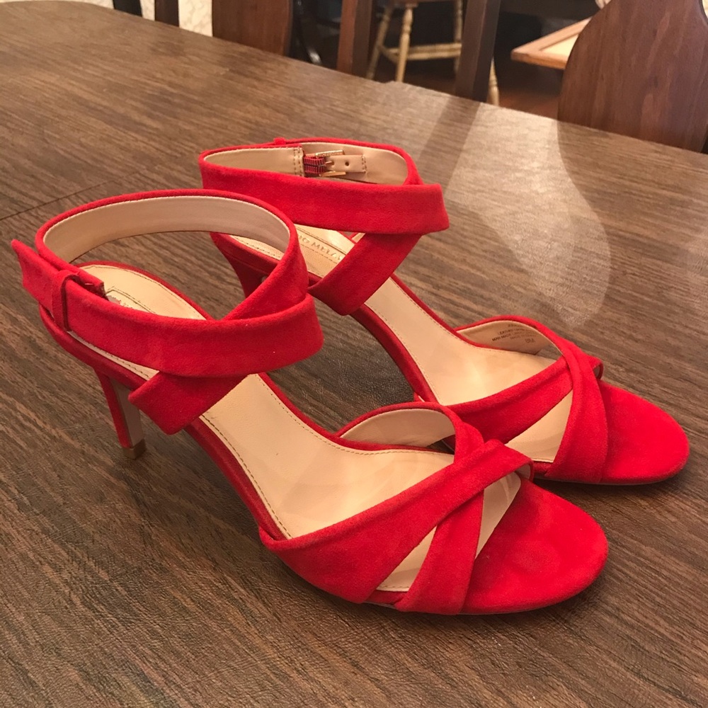 Antonio Melani Strappy Red Pumps